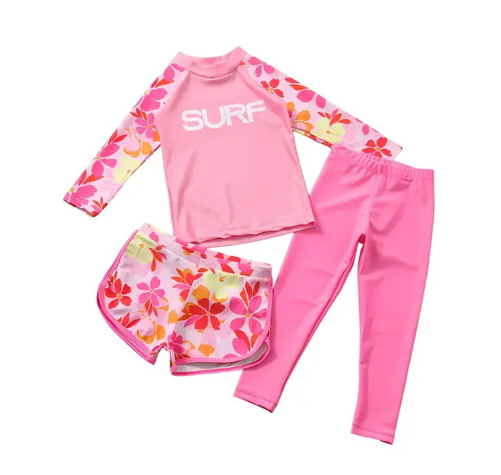 HW 211297 Girls 3-Piece Swimwear Set
