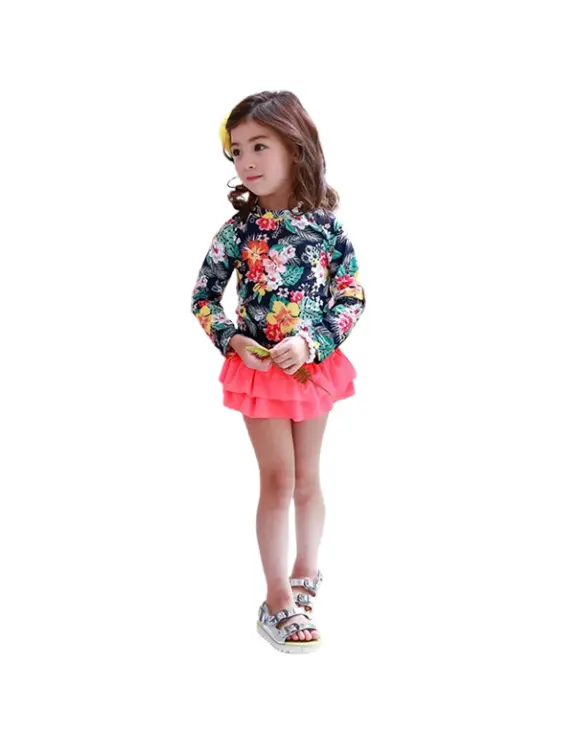 HW 211296 Girls Skirt Style Swimwear set