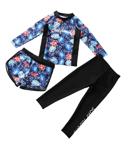 HW 211267 Girls 3-Piece Swimwear Set