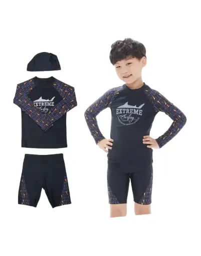 [HW 211086F] HW 211086F Boys 3-Piece Swimwear Set
